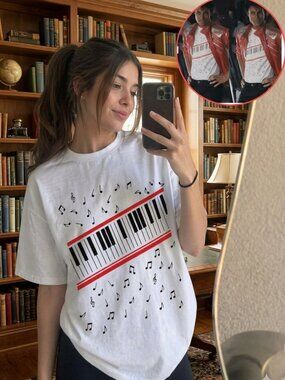 Vintage Michael Jackson Piano Graphic Tee Retro Music Y2K Streetwear Shirt
